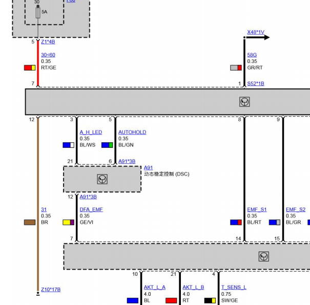 2012年宝马530iABS电路图