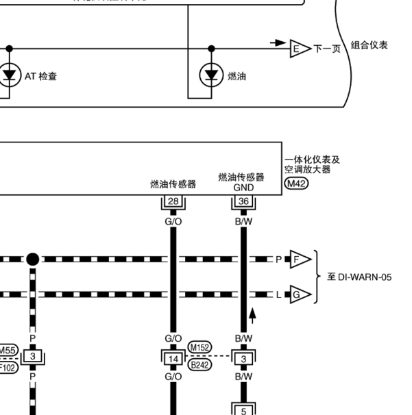 2004年日产天籁油表电路图