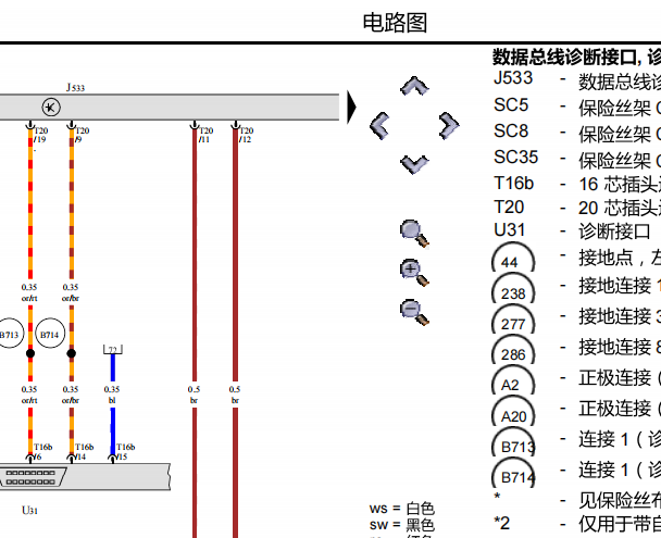 2015年大众高尔夫网络通讯电路图
