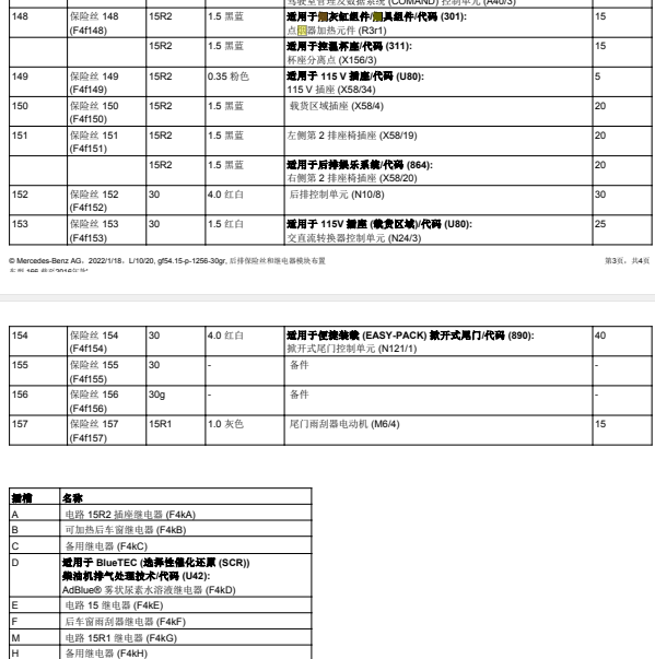 2013年奔驰ML350点烟器保险丝位置