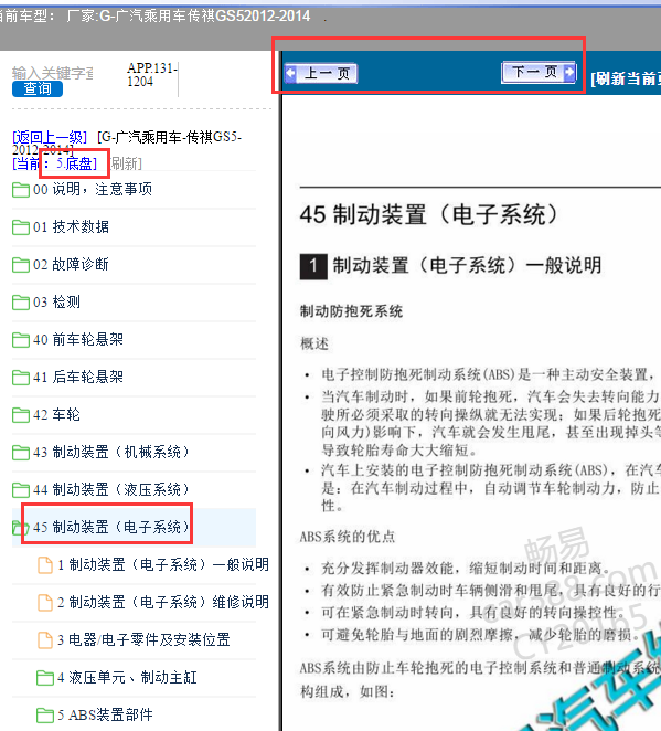 2013年传祺GS5 ABS维修手册