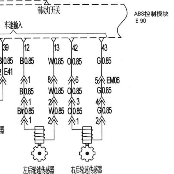 2014年瑞风穿梭ABS电路图