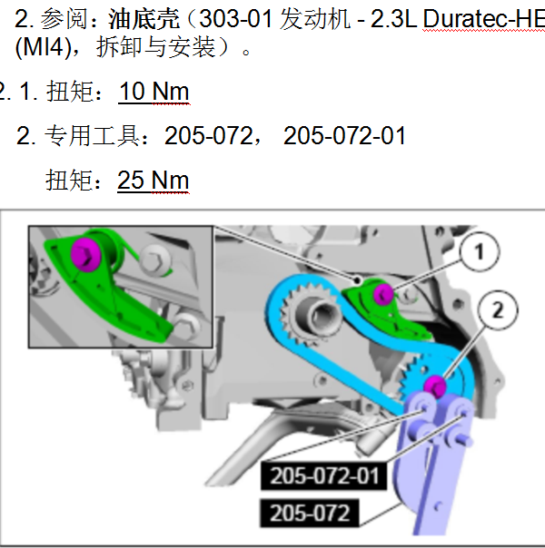 福特麦柯斯2.3发动机正时