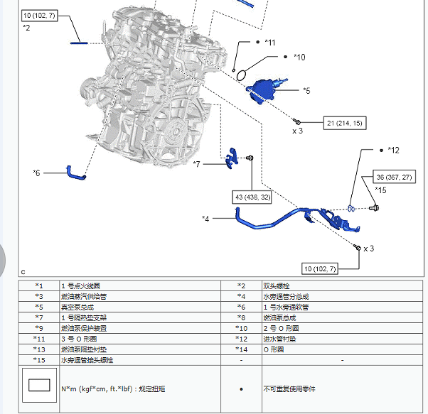 2017年丰田卡罗拉发动机点火线圈拆装