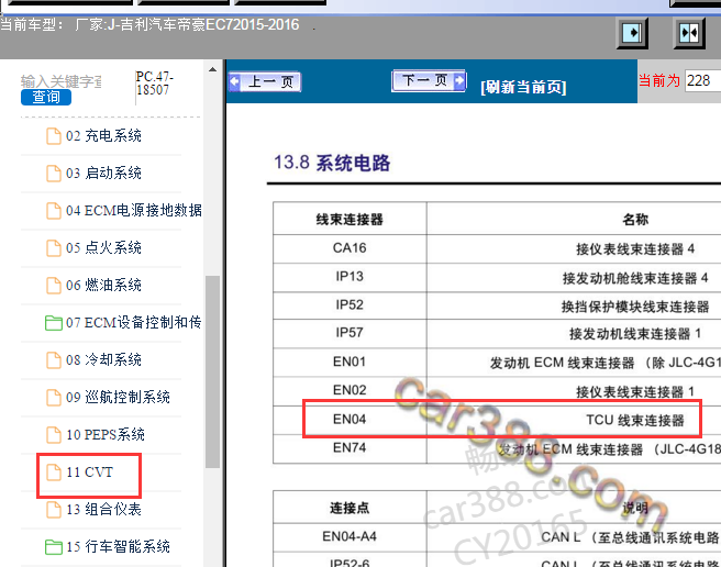 2015年吉利帝豪变速箱电脑位置