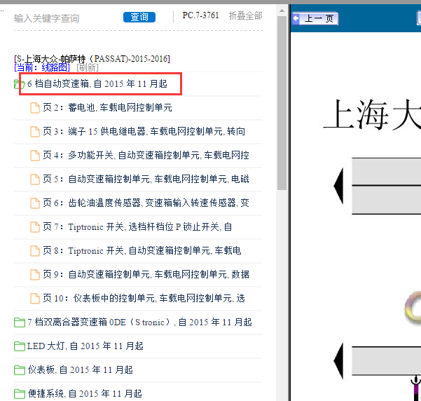 2015-2016帕萨特变速箱电路图
