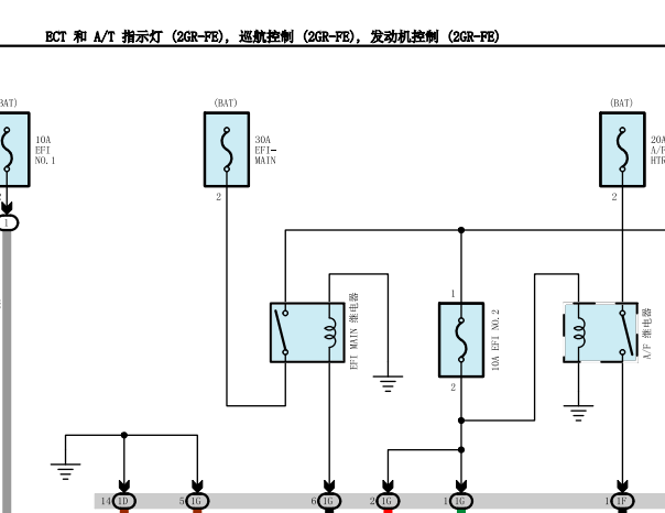 丰田汉兰达2GR发动机电路图