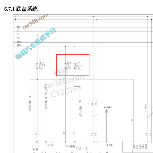 2017-2018年长安逸动逸动EV保险电路图