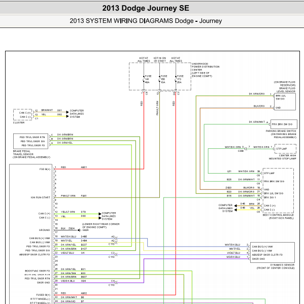 2013年道奇酷威ABS电路图