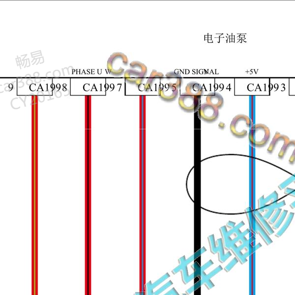 2020年吉利博瑞 GC9变速箱电子油泵电路图