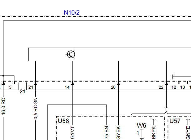 2006年奔驰E280 后SAM控制单元电路图