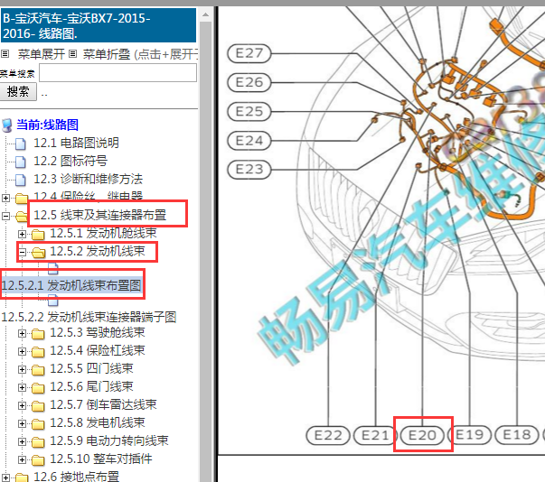 2015-2016年宝沃BX7水温传感器位置