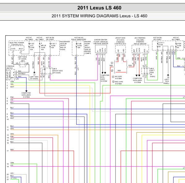 2011年雷克萨斯LS460 ABS电路图