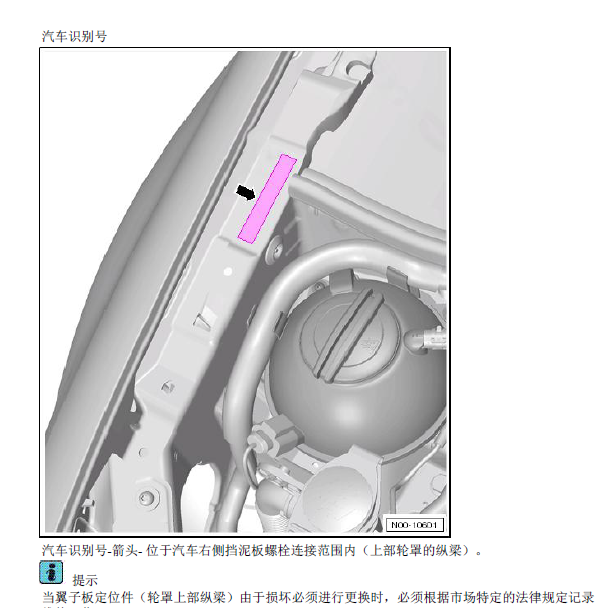 2011年大众高尔夫车架号位置.
