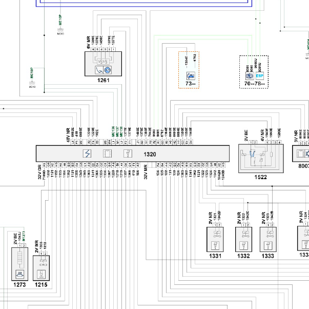 标致408 EW10A 发动机电路图