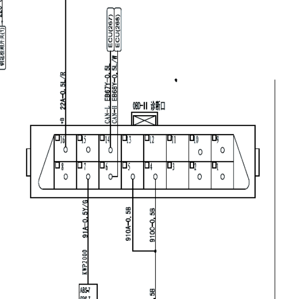 2018年庆铃汽车 TAGA达咖诊断接口电路图