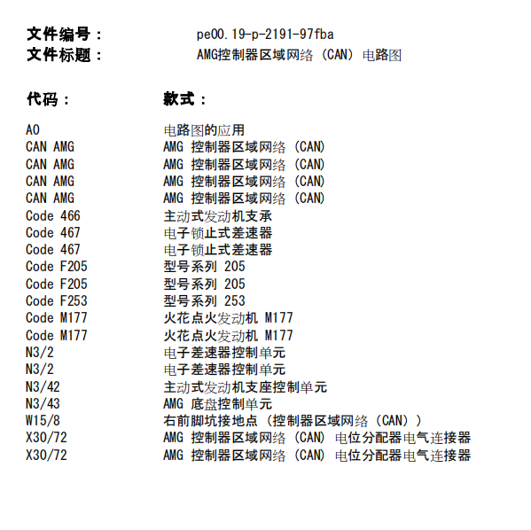 2016年奔驰C200网关电路图