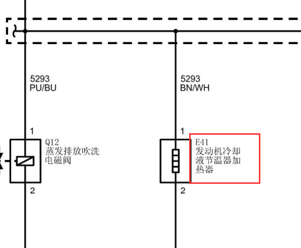2016年别克昂科威冷却液节温器加热器电路图