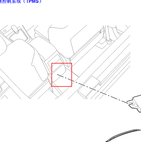 2017-2018年上汽名爵MG ZS胎压模块位置
