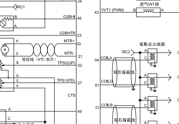 长安悦翔V5点火线路图