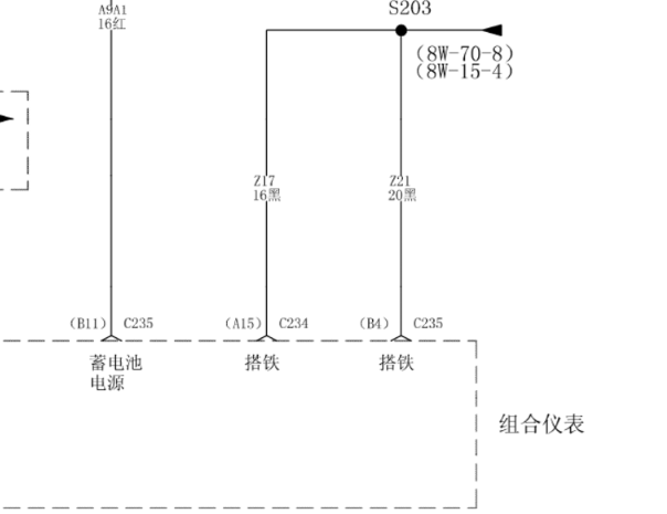 北汽制造锐铃仪表电路图
