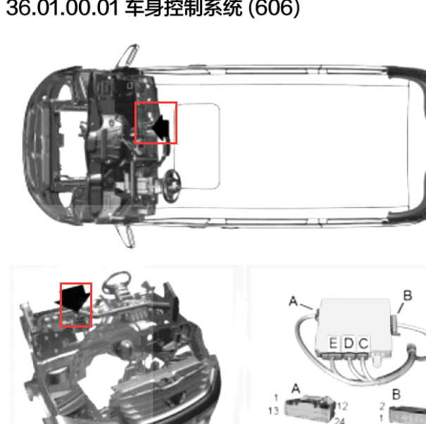 2017年华颂7 车身控制模块位置.