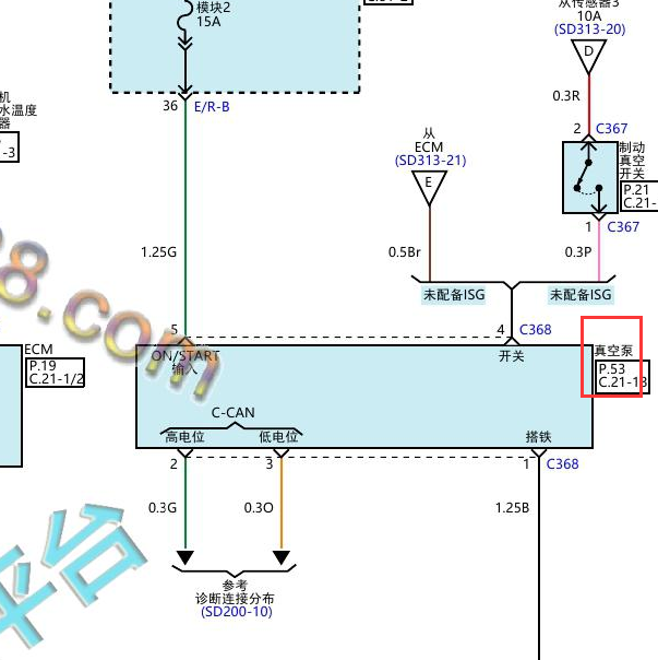 2017年现代途胜 真空泵电路图