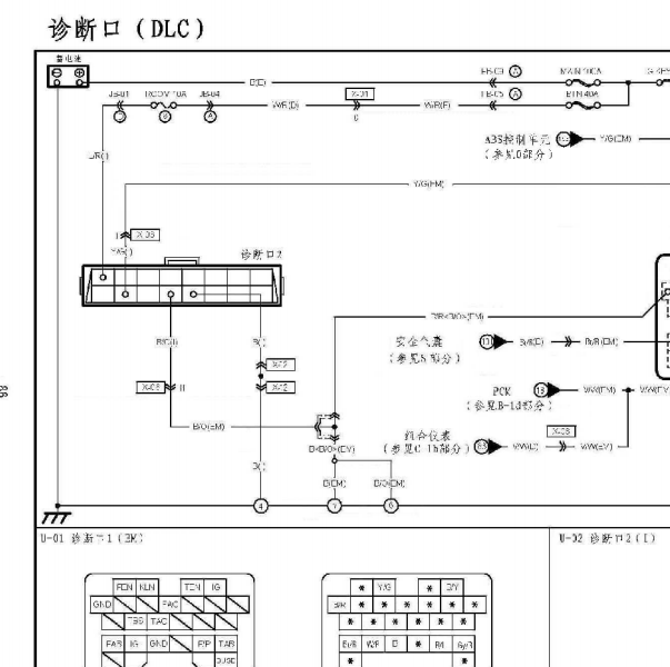 2006年海马福美来OBD诊断电路图