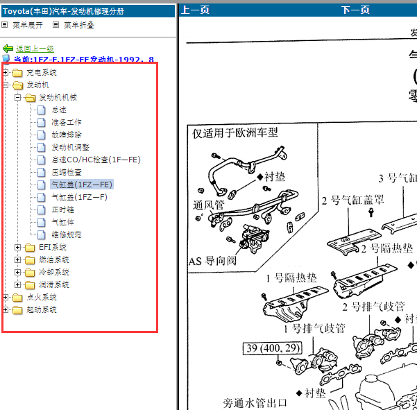 丰田1FZ发动机维修手册