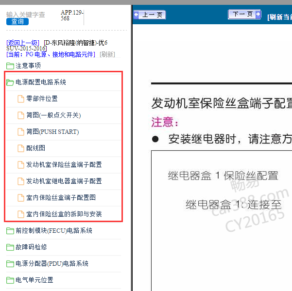 2015年纳智捷优6保险位置与电路图