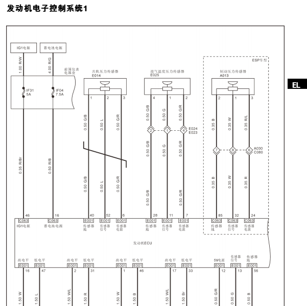 2020年福特拓路者发动机电路图