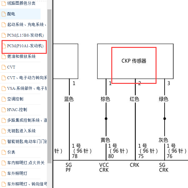 2019-2020年本田思域 P10A1 发动机氧传感器电路图
