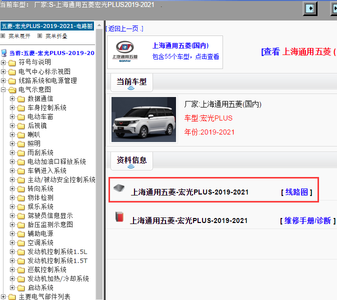 上海通用五菱-宏光PLUS-2019-2021[ 线路图 ]