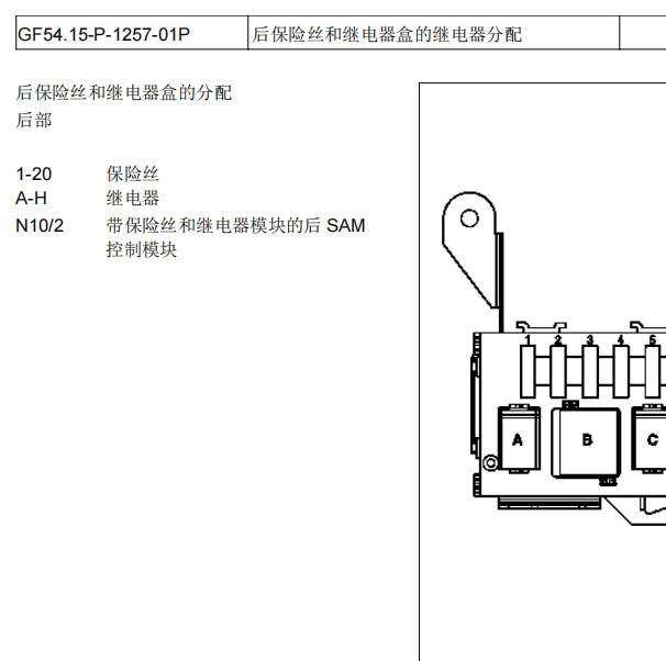2005年奔驰GLK240前大灯继电器位置