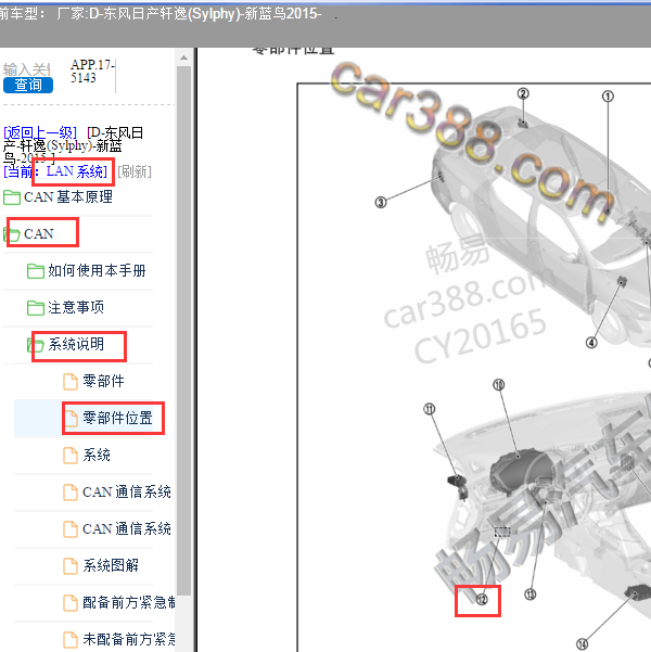 2015年日产轩逸网关位置