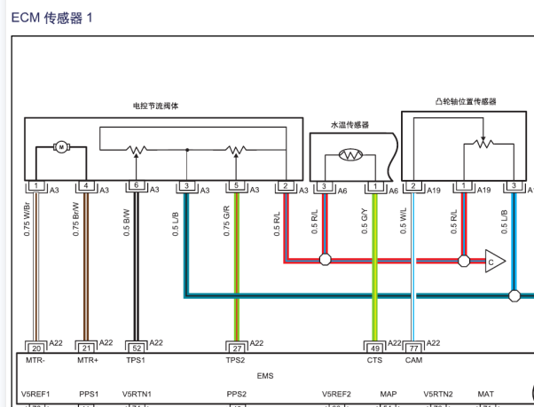江淮瑞风S2发动机线路图