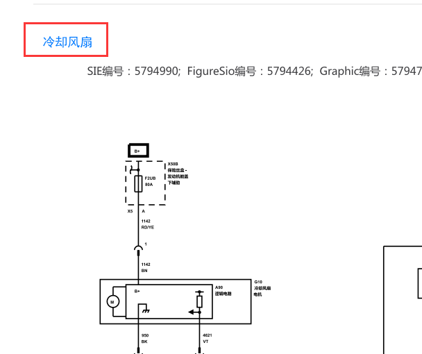 2022年凯迪拉克CT6冷却风扇电路图