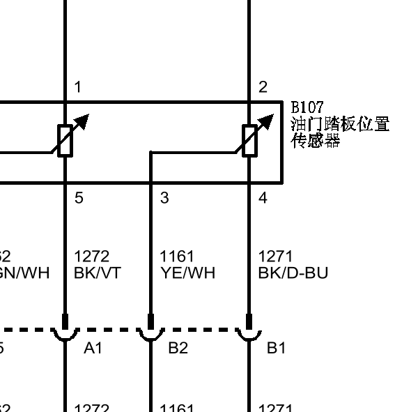 2014年凯迪拉克SRX油门踏板电路图
