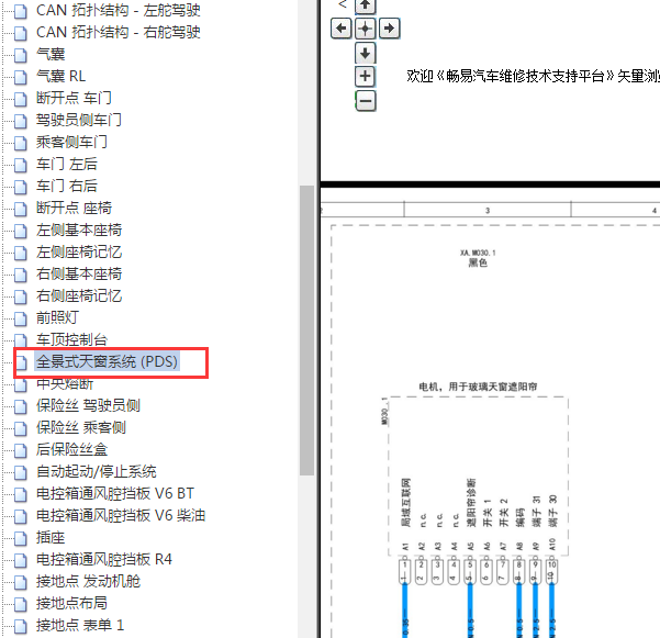 2018年保时捷迈凯天窗电路图