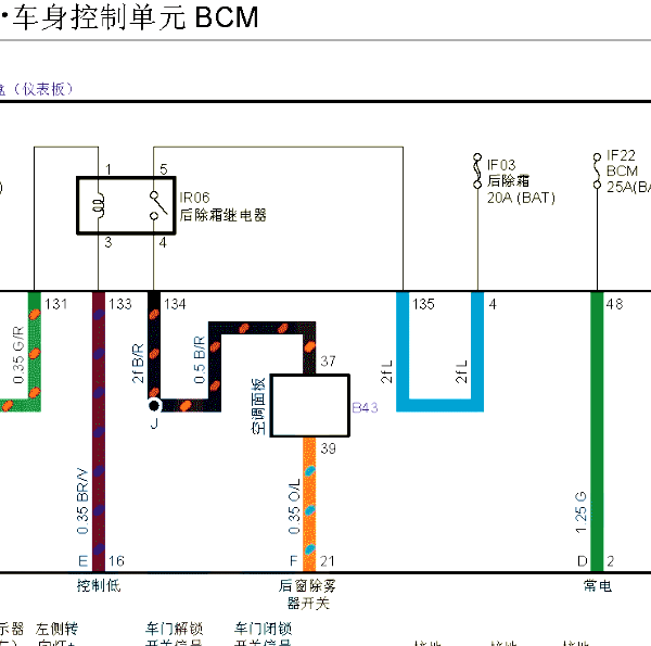2021年五十铃D-MAX车身电路图