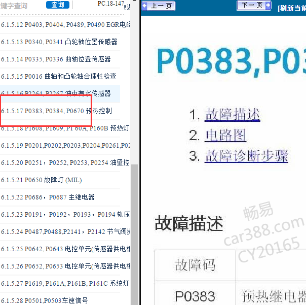 2015-2018年日产锐骐 P0670故障码资料