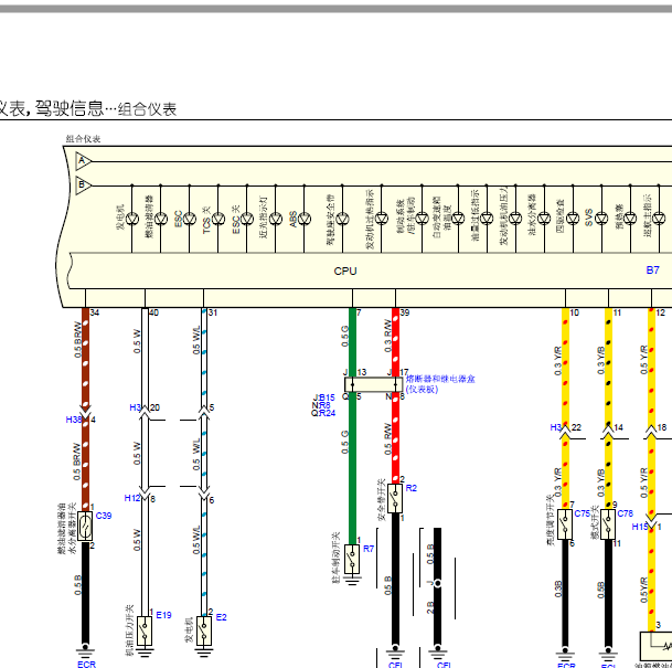 2017年五十铃D MAX仪表电路图