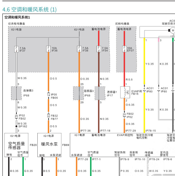 2019年丰田IA5空调电路图