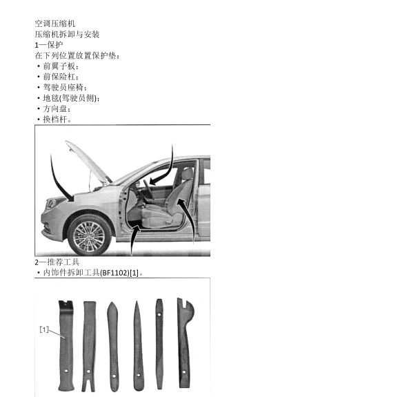 2019年东风俊风E11K空调压缩机维修手册