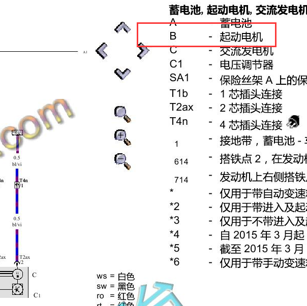 2015-2016年大众朗逸启动电路图.