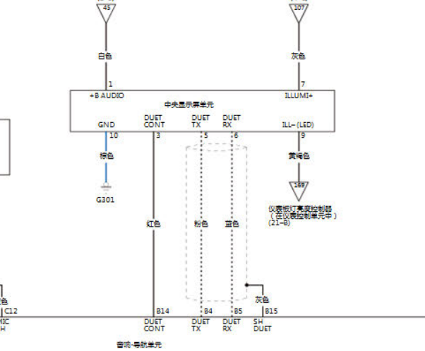 本田思铂睿显示屏电路图