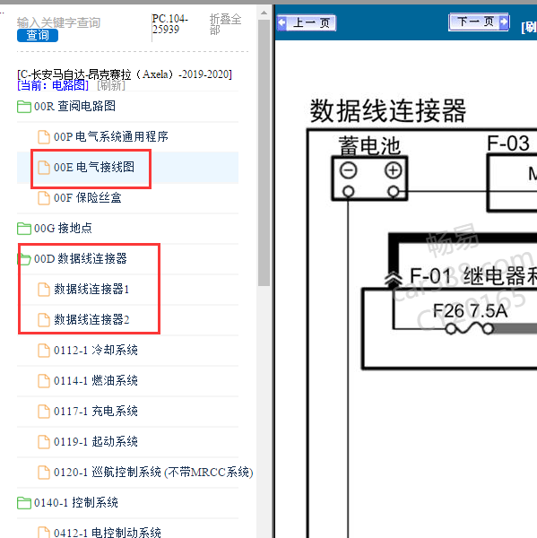 2020年马自达昂克赛拉供电与通讯电路图