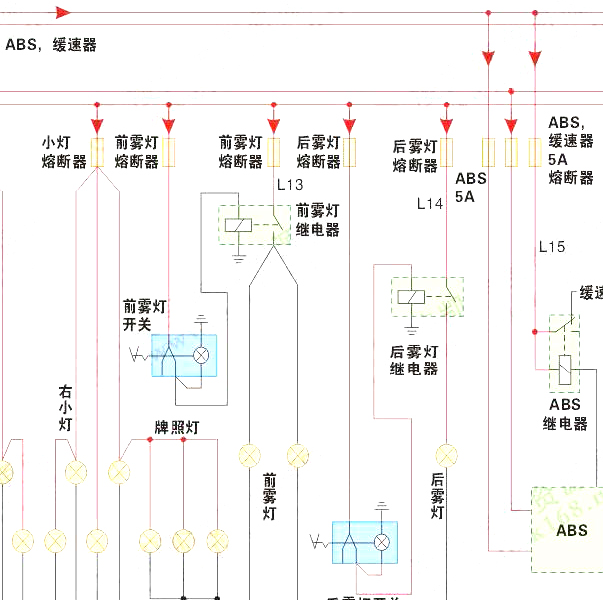 安凯缓速器电路图