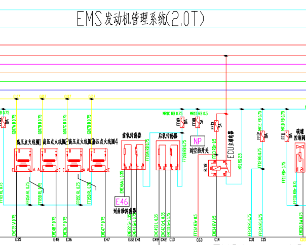 2016-2017 汉腾X7发动机线路图