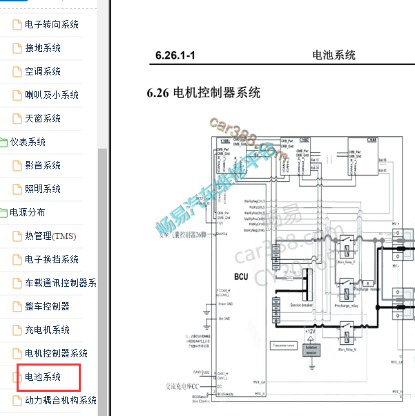 2017-2018年长安逸动PH EV电池电路图